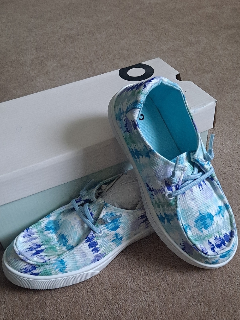 NEW SO Goods For Life Tie-Dye Canvas Slip-Ons